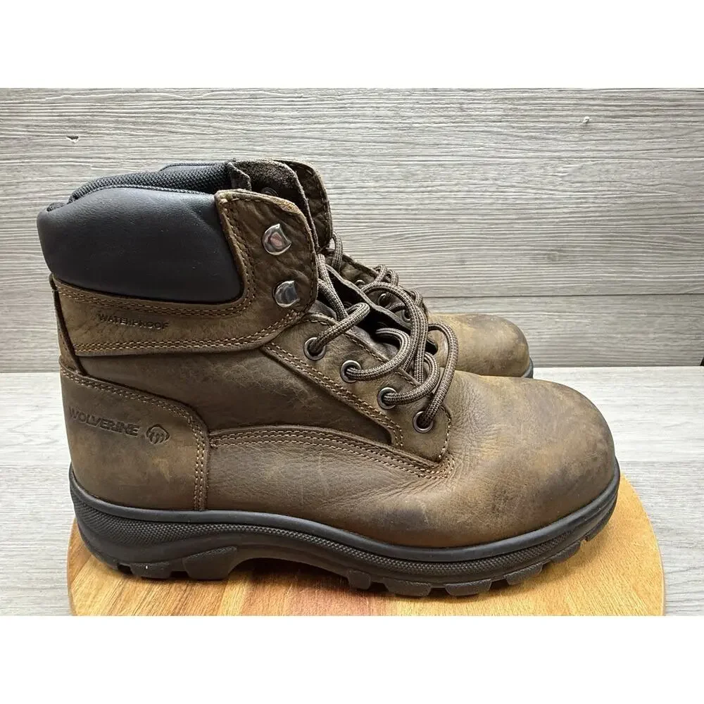 Men's Wolverine Carlsbad Oil Resistant Brown Boot size 9 EW